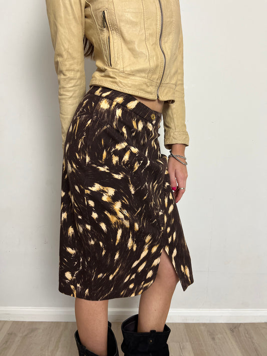 Roccobarocco bambi print skirt, S