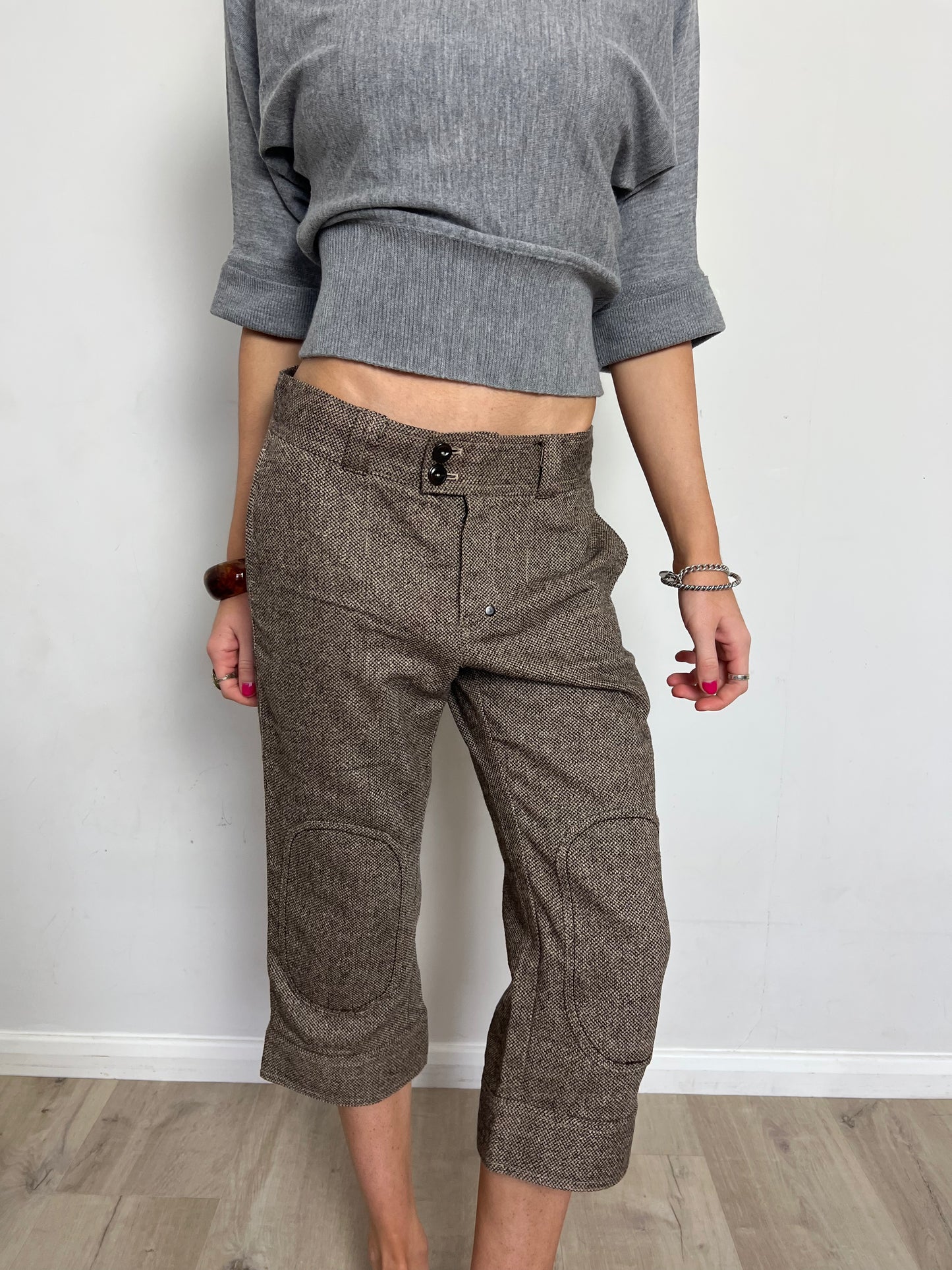 wool capris, M