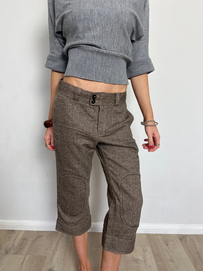 wool capris, M