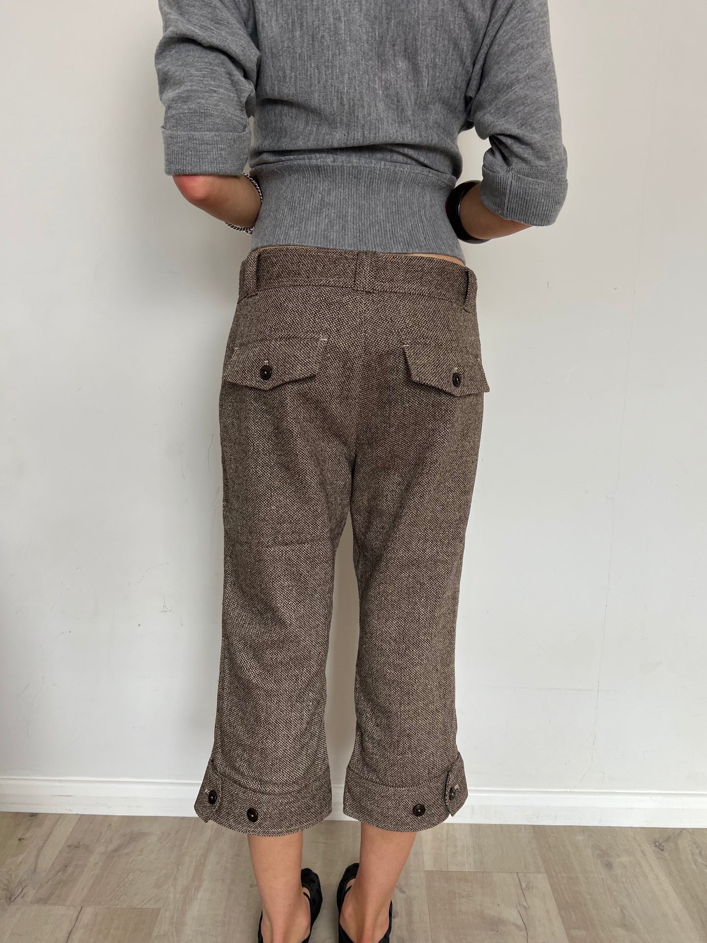 wool capris, M