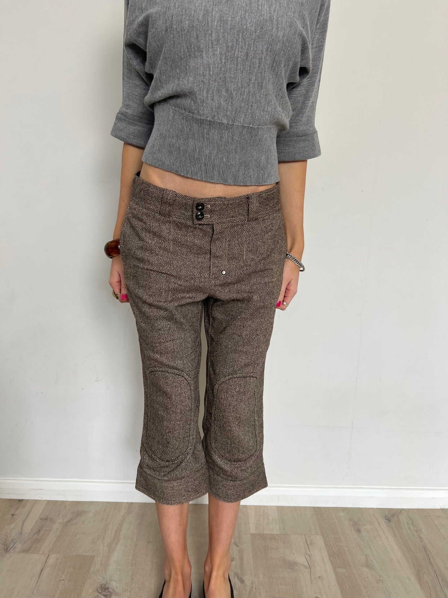 wool capris, M