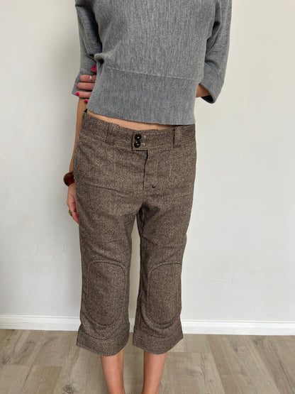 wool capris, M