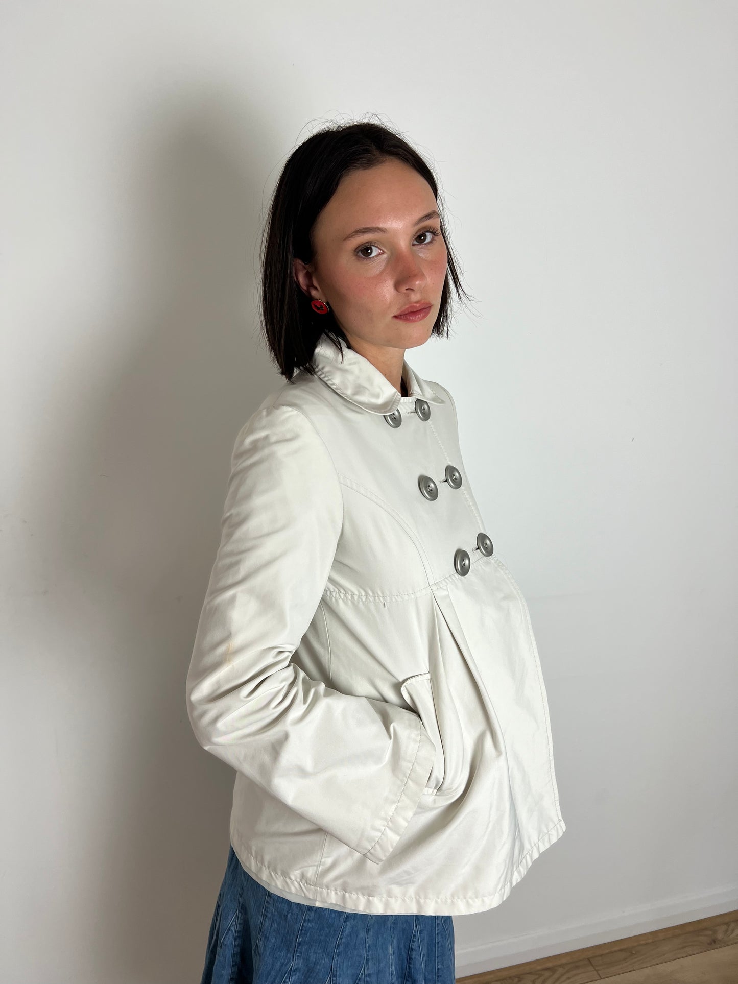 Motivi white peacoat, S/M