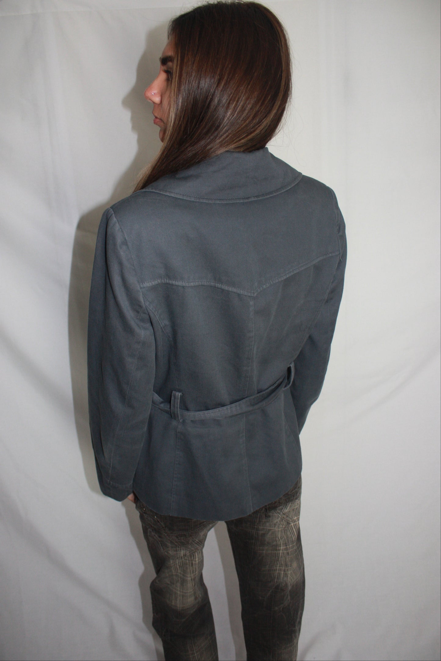 grey peacoat, S/M