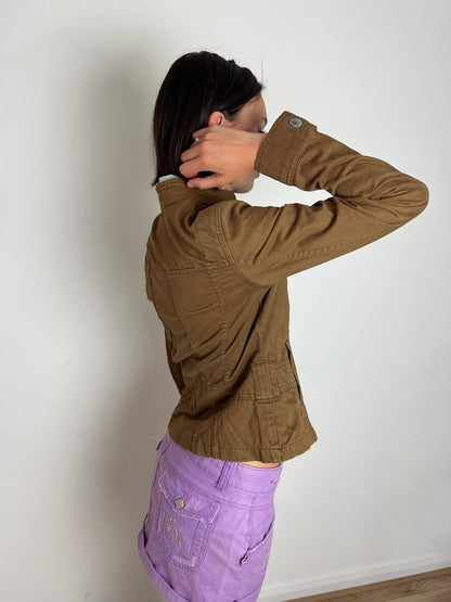 Vintage brown button up jacket, M