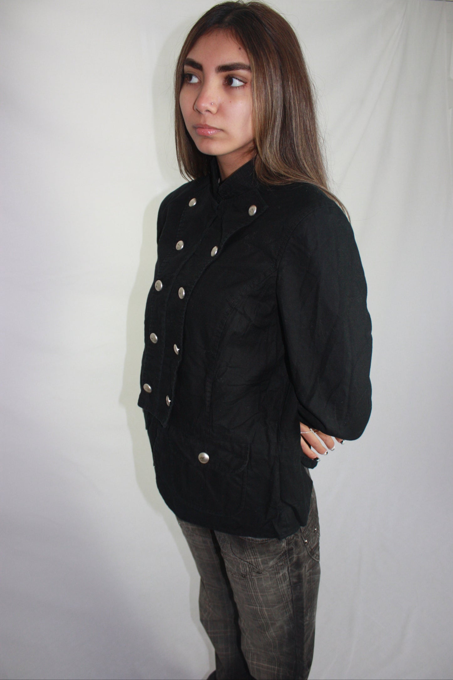 black military jacket, S
