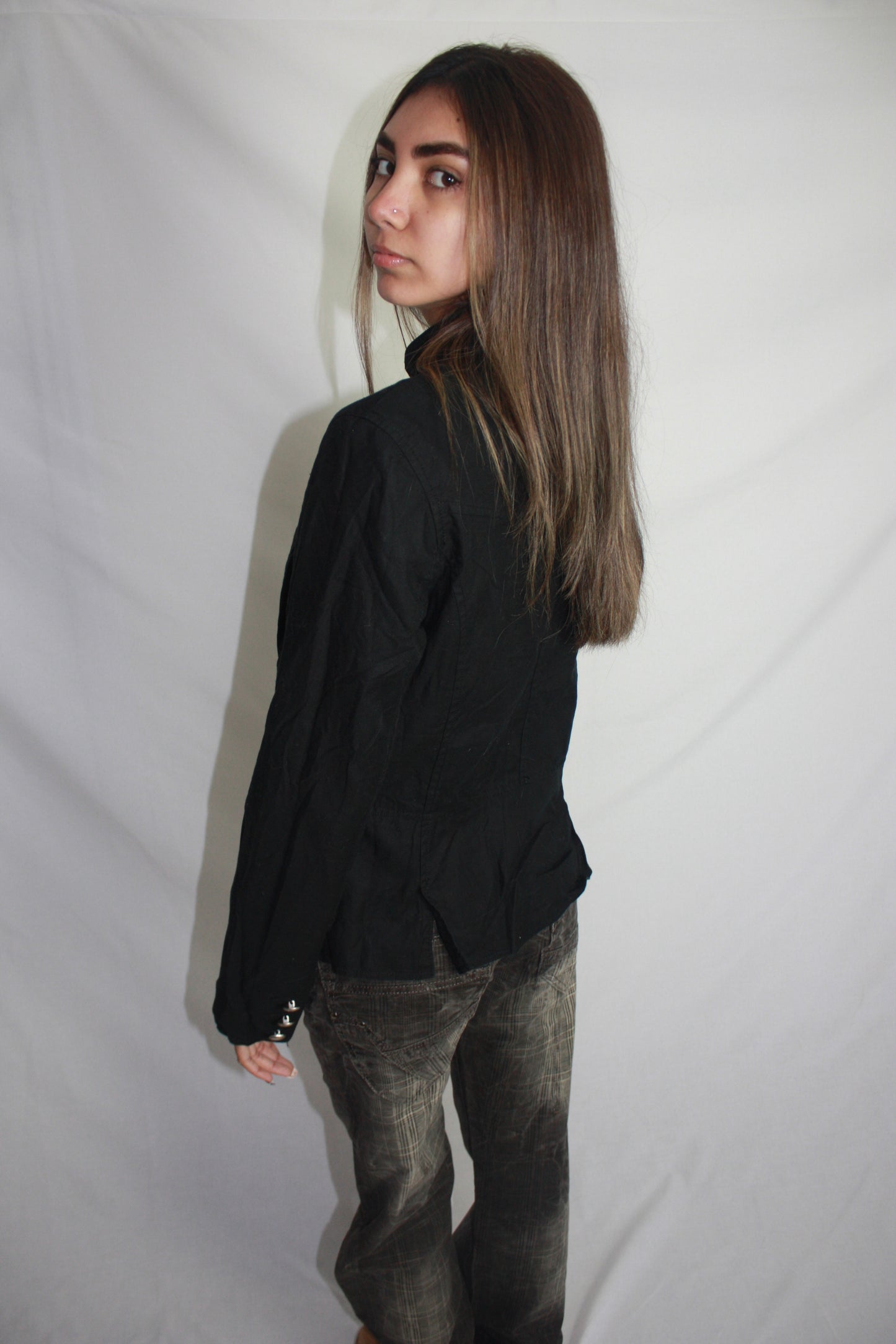 black military jacket, S