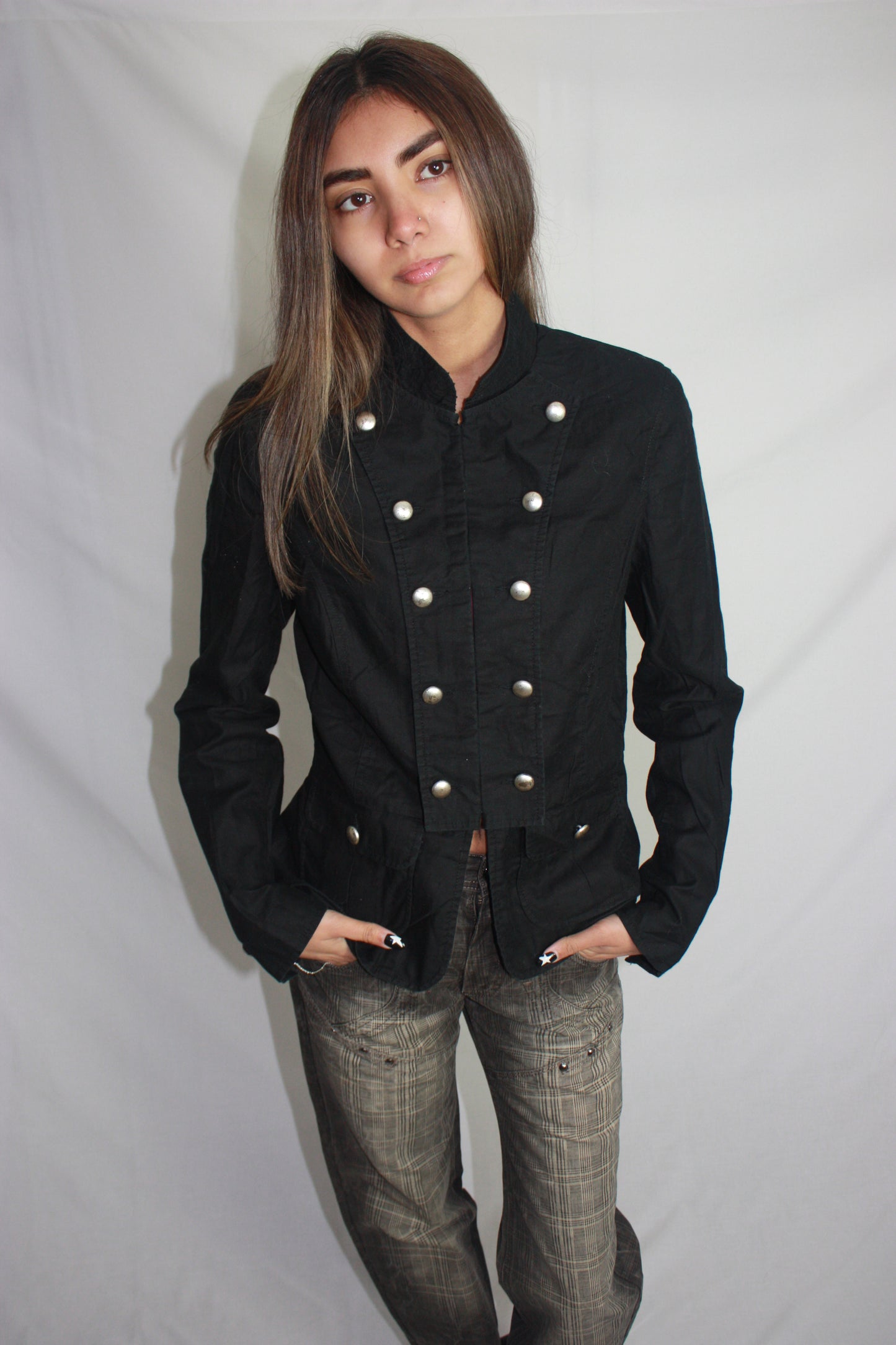 black military jacket, S