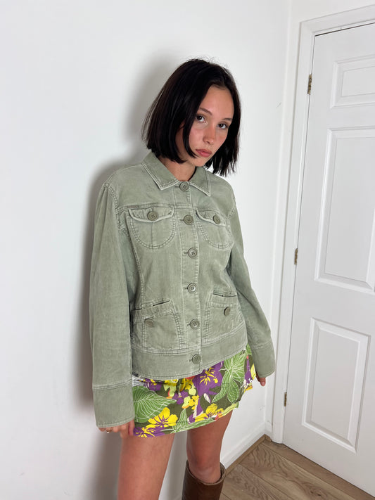 Vintage corduroy button up jacket, M/L