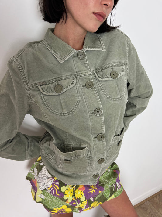 Vintage corduroy button up jacket, M/L