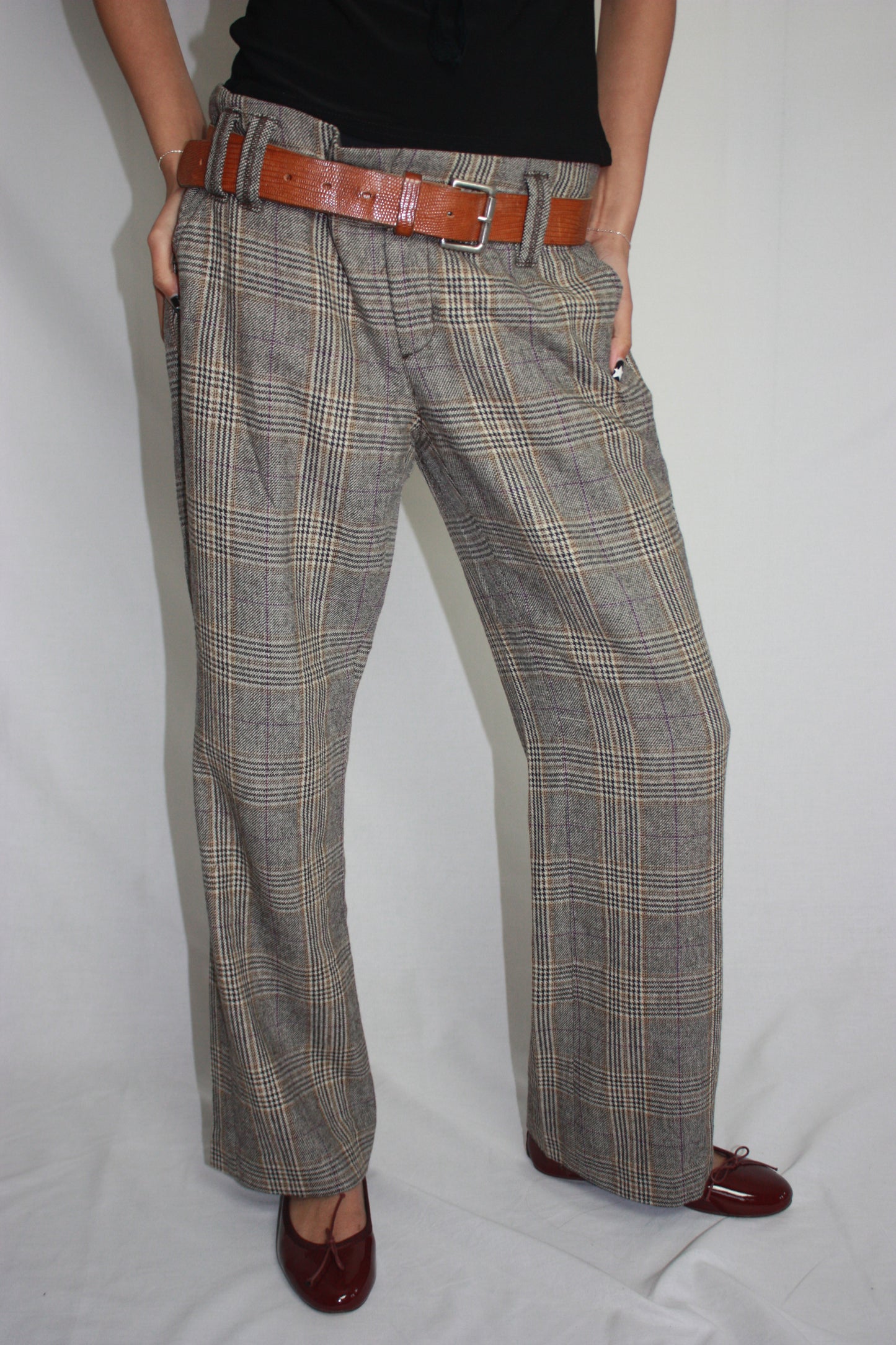 espirit plaid trousers, M/L
