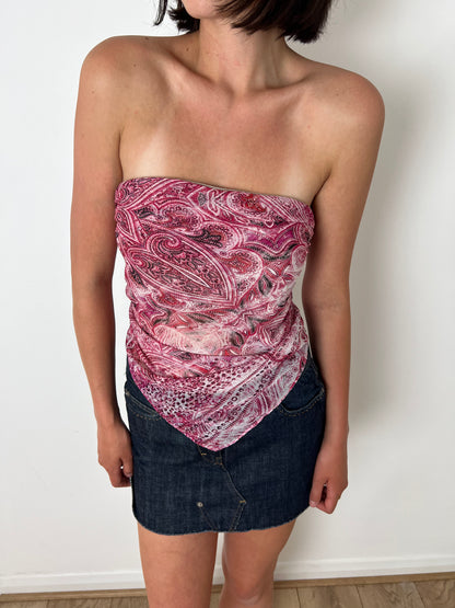 Motivi paisley print bandana top, M/L