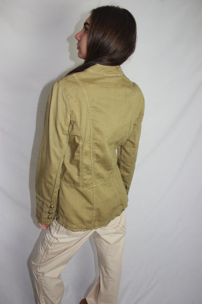 khaki military jacket, M