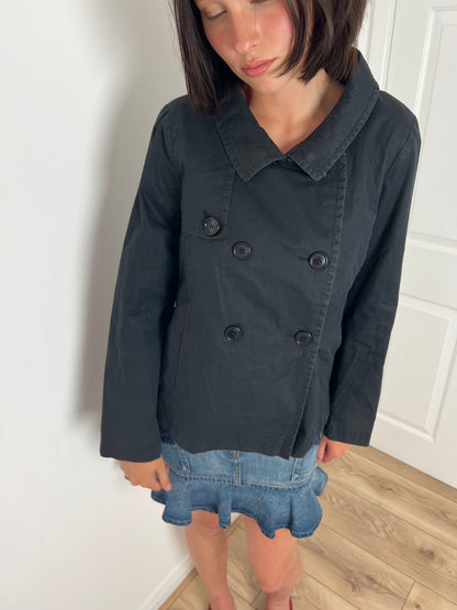 Vintage black peacoat, M