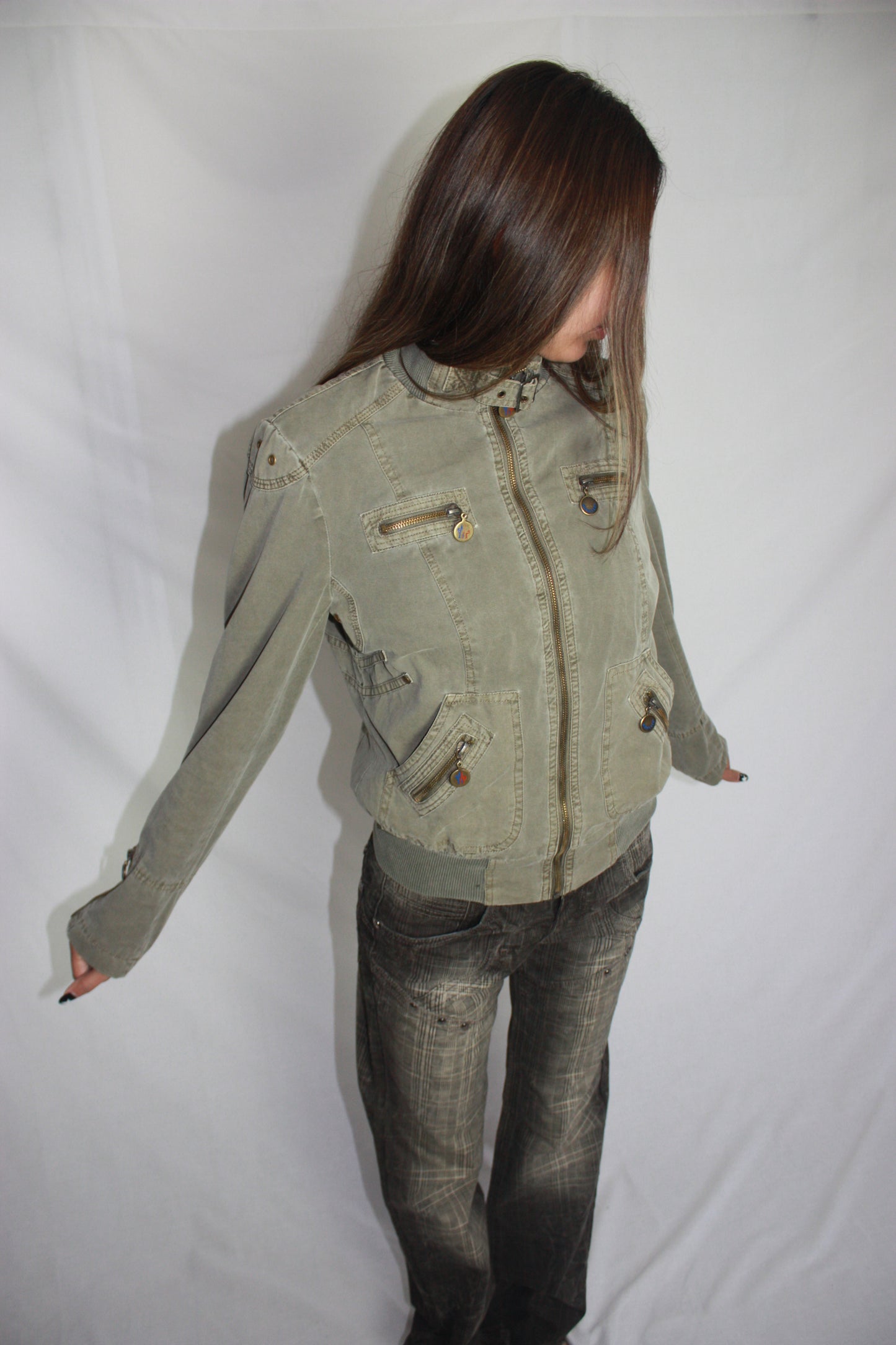 Moncler khaki jacket, M