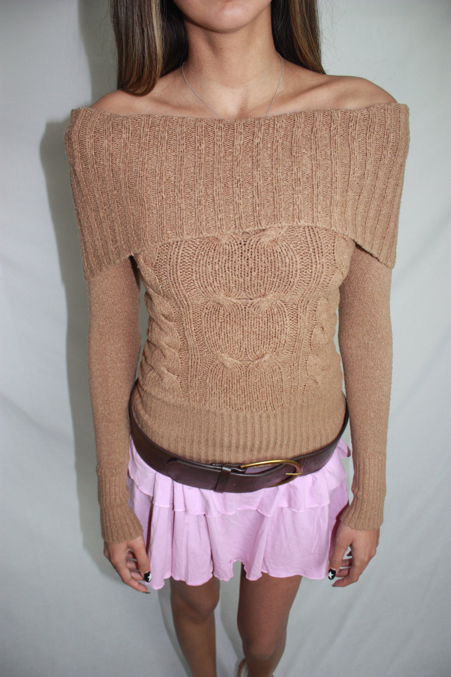 'tally weijl' off the shoulder knit, XS