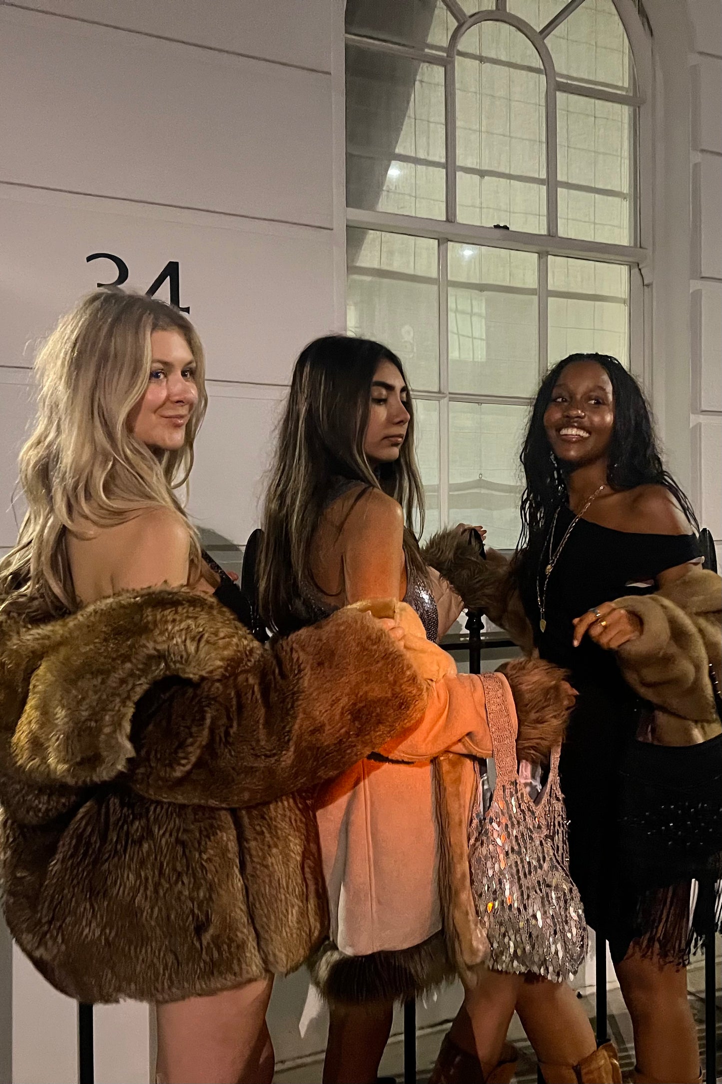 silver sparkly evening bag