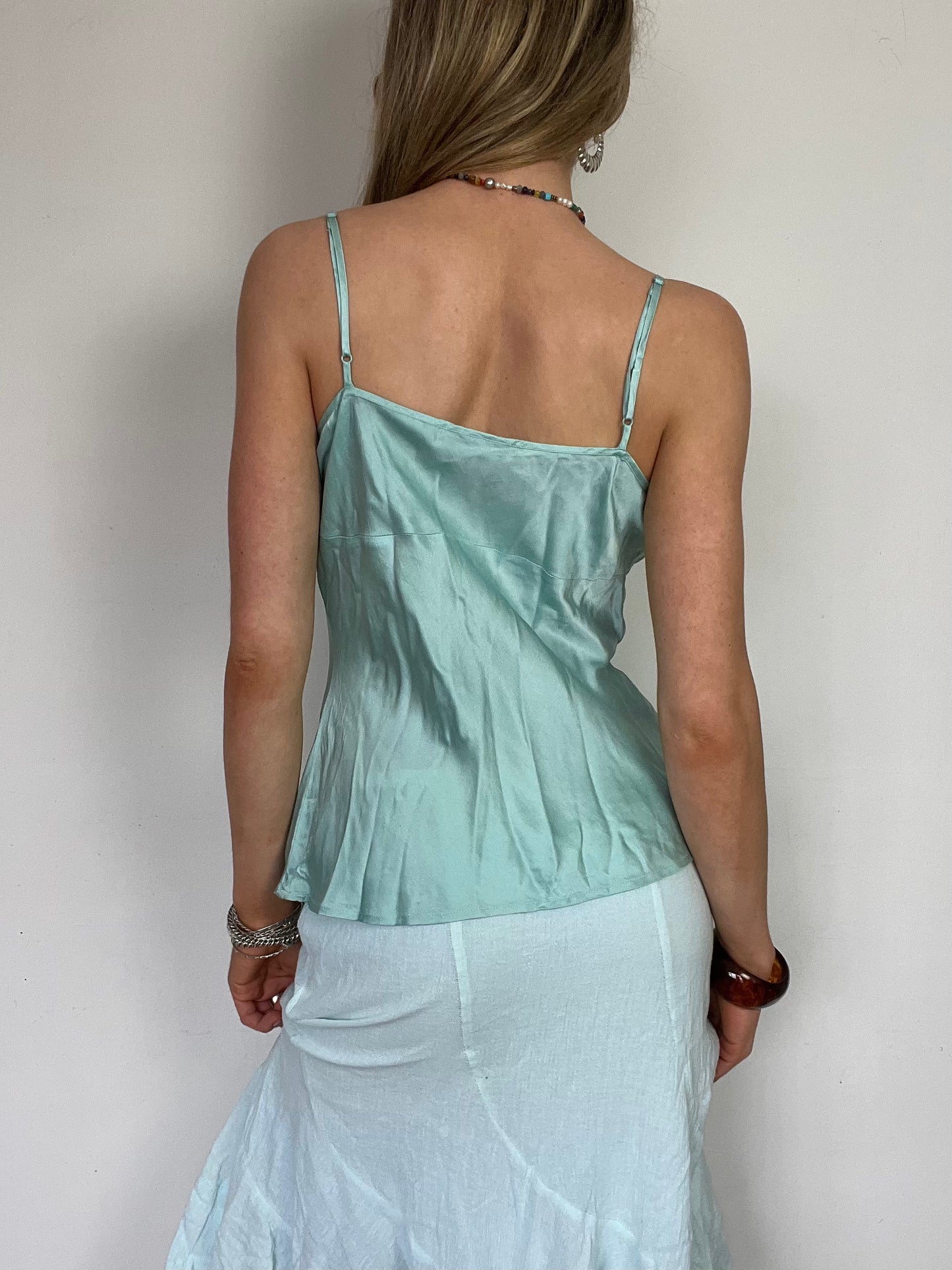 silk sequin cami, M