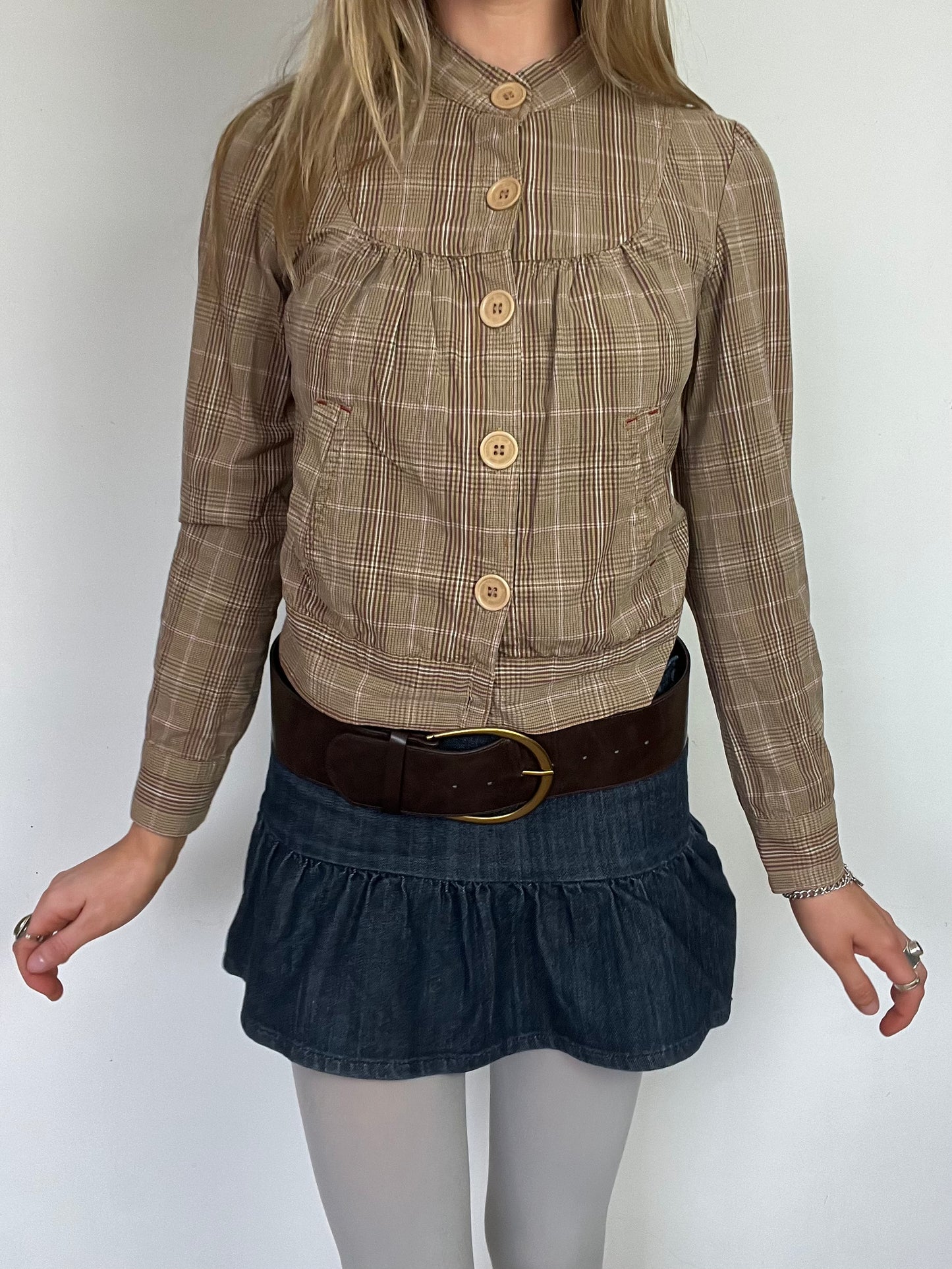 plaid jacket, S