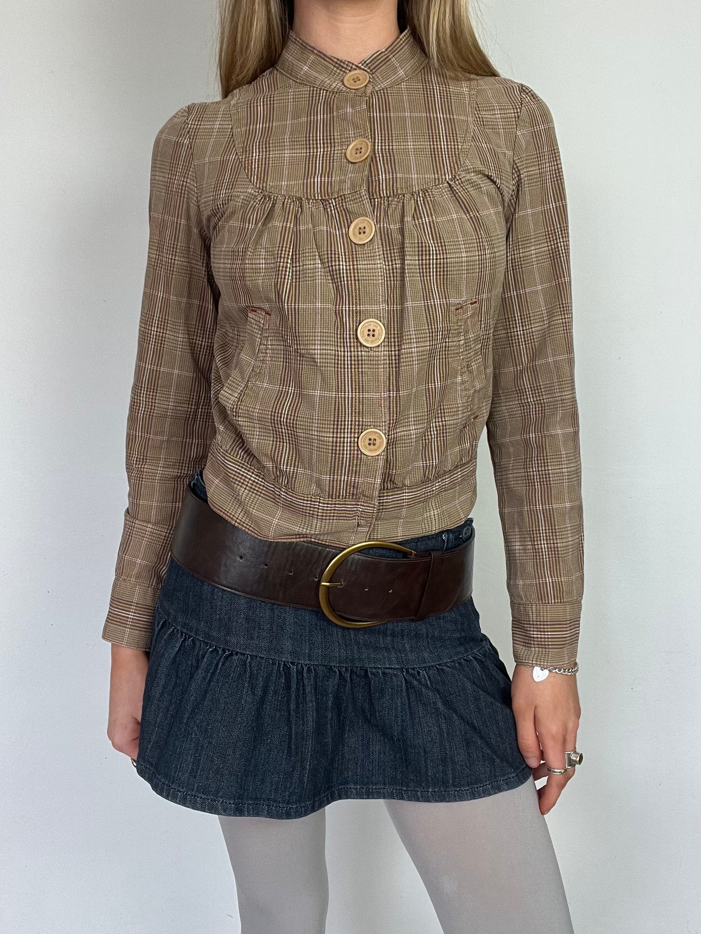 plaid jacket, S