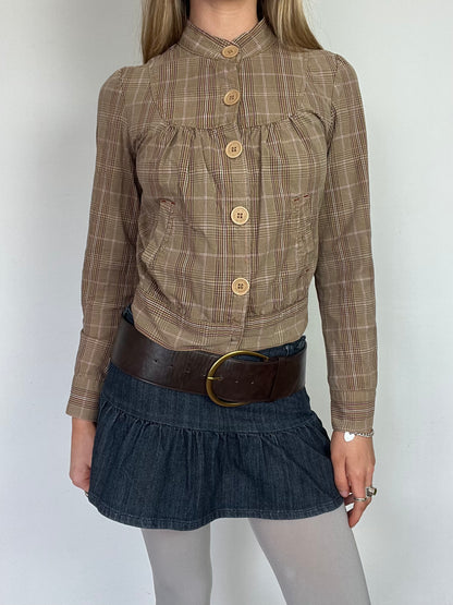 plaid jacket, S