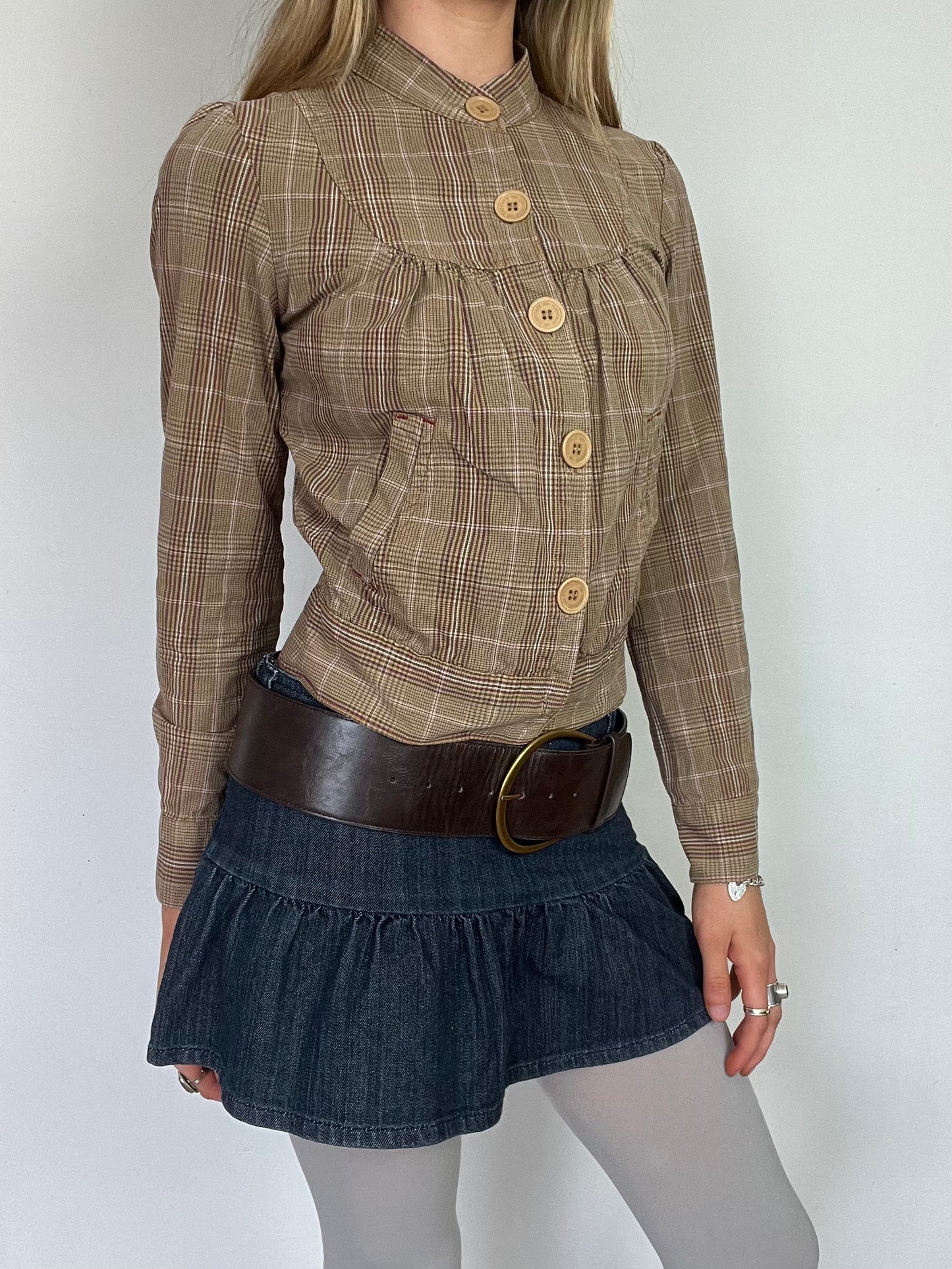 plaid jacket, S