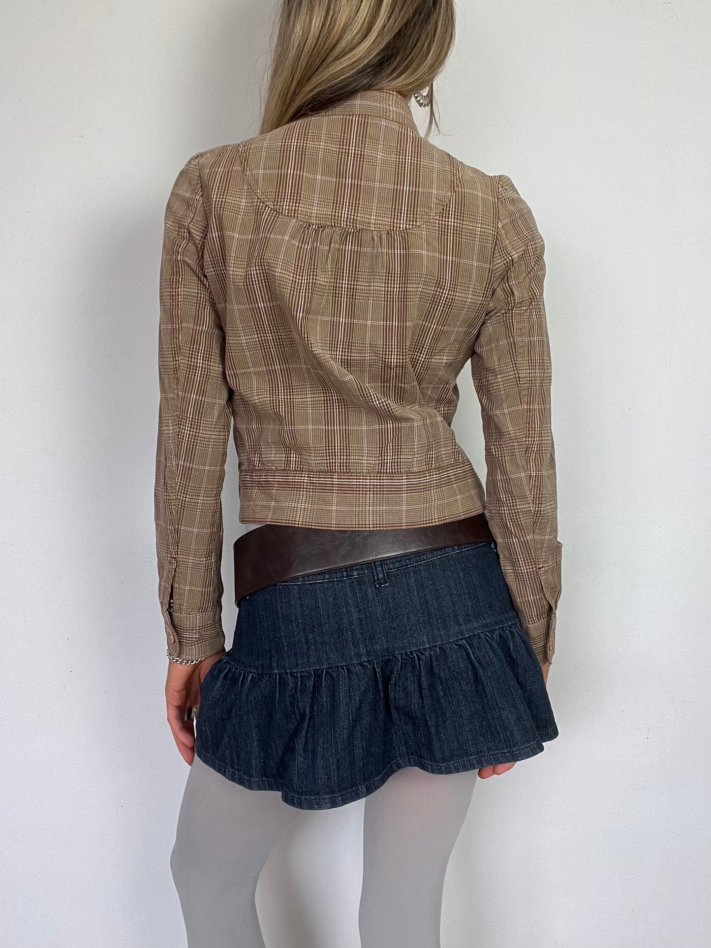 plaid jacket, S