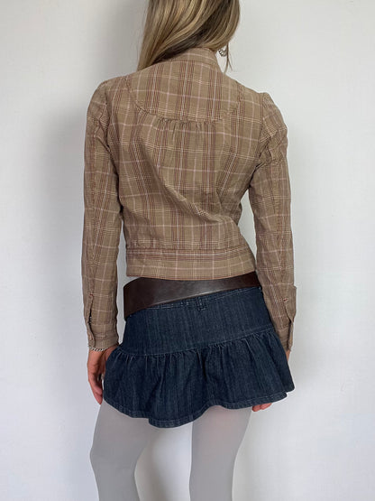 plaid jacket, S