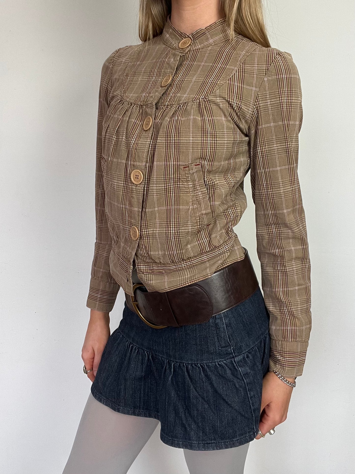plaid jacket, S