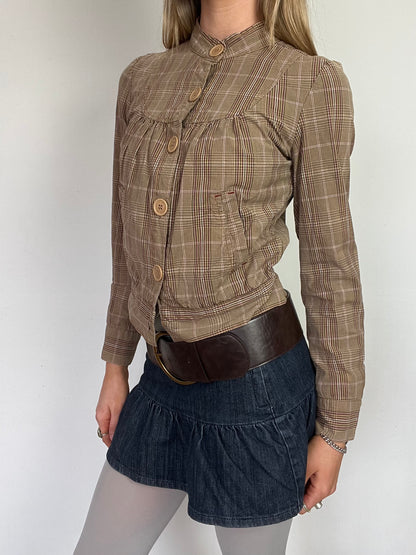 plaid jacket, S