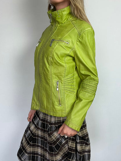 green leather jacket, M/L