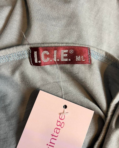 grey embroidered halter top