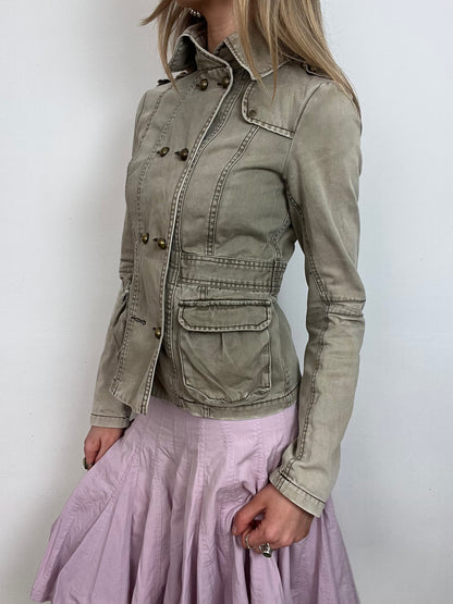 khaki military jacket, S/M