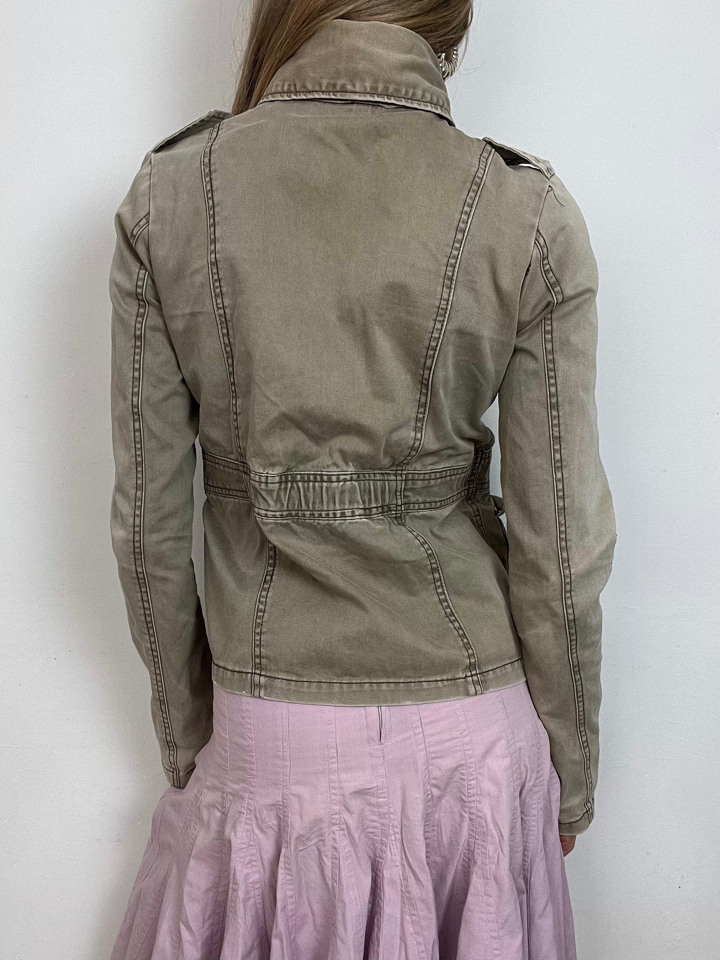 khaki military jacket, S/M