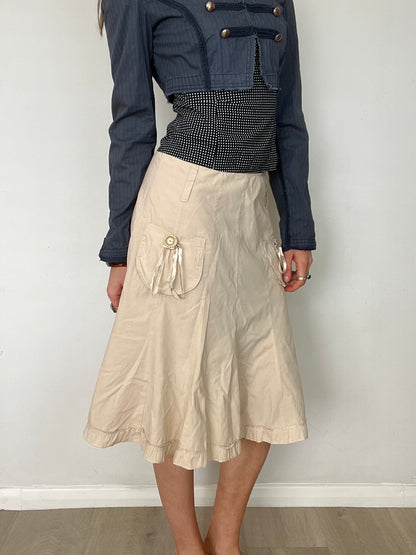 cargo midi skirt, S/M
