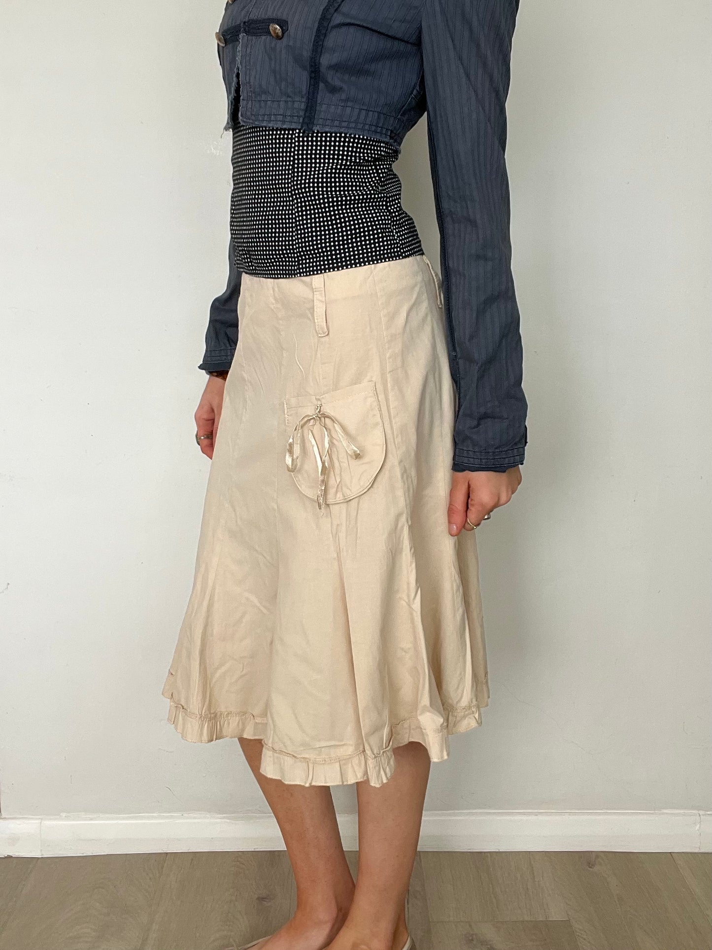 cargo midi skirt, S/M