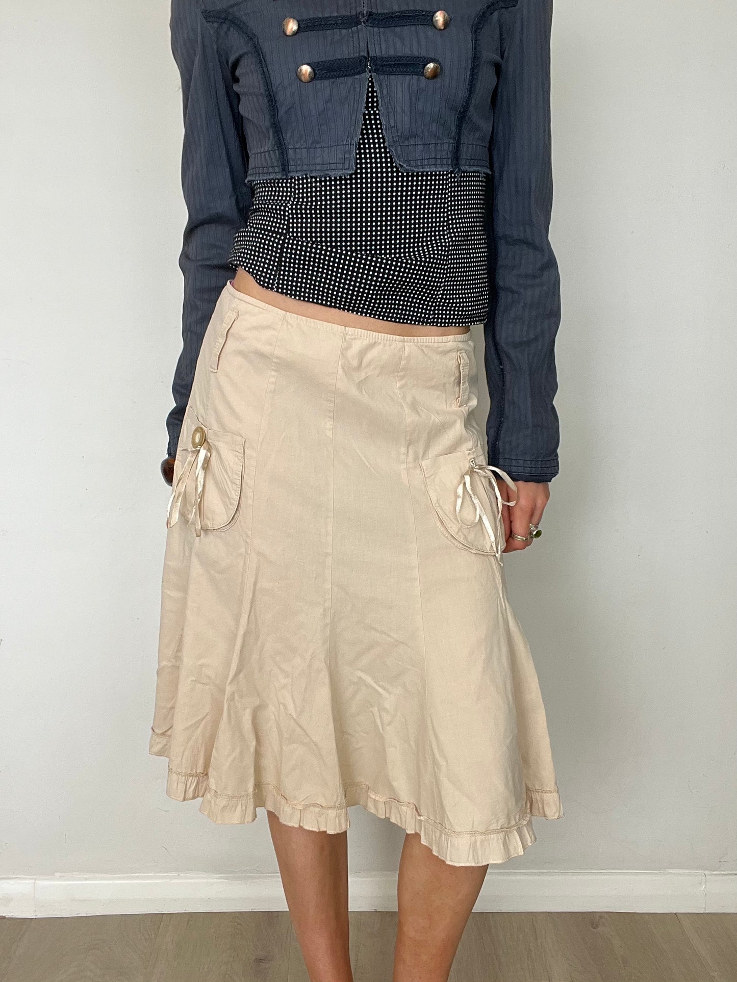 cargo midi skirt, S/M
