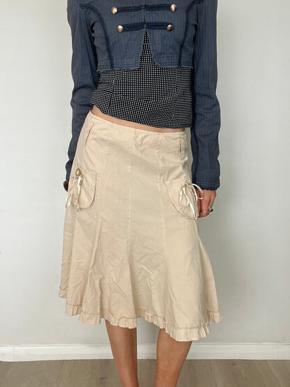 cargo midi skirt, S/M