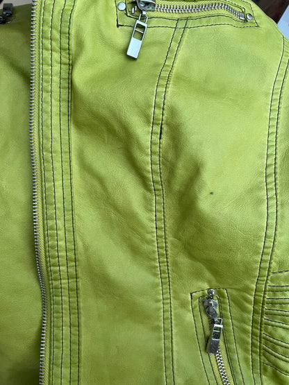 green leather jacket, M/L