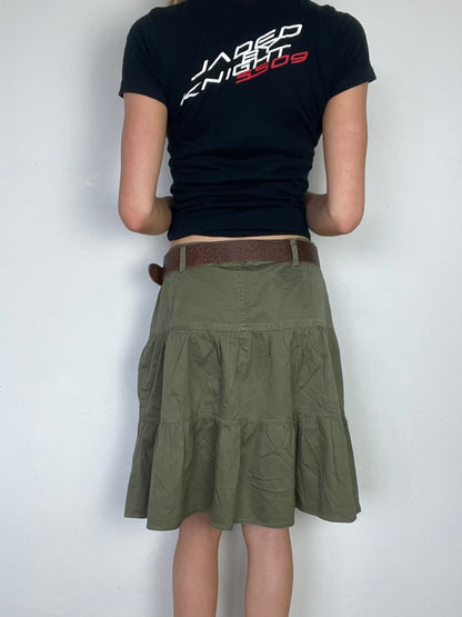 vila tiered midi skirt, L
