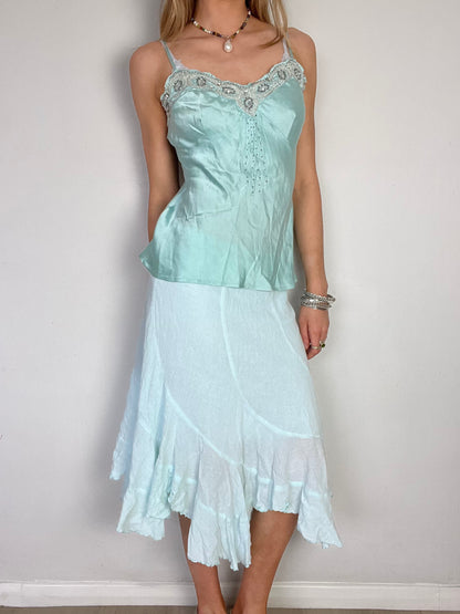 Jane Norman ruffle skirt, S