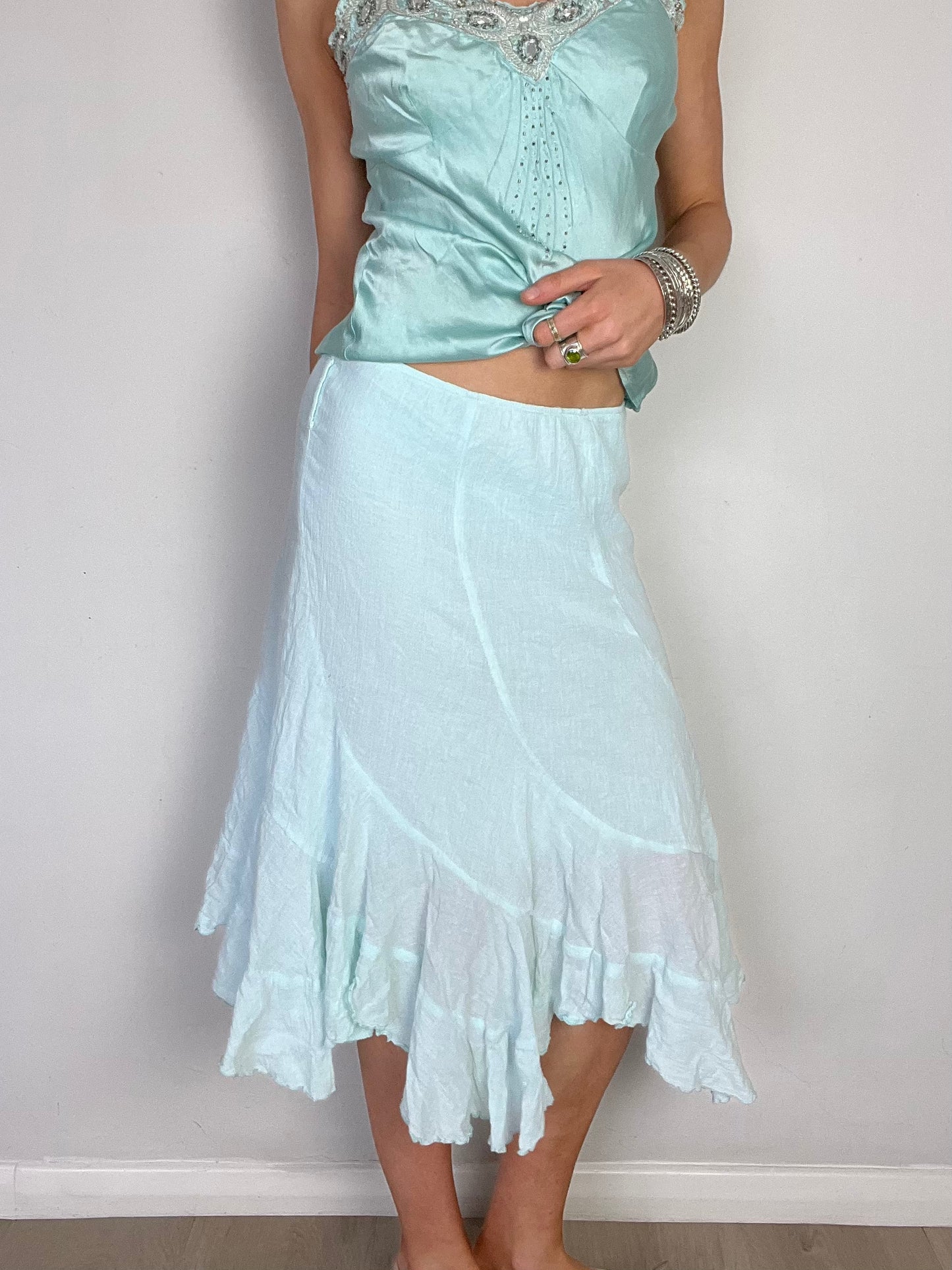 Jane Norman ruffle skirt, S