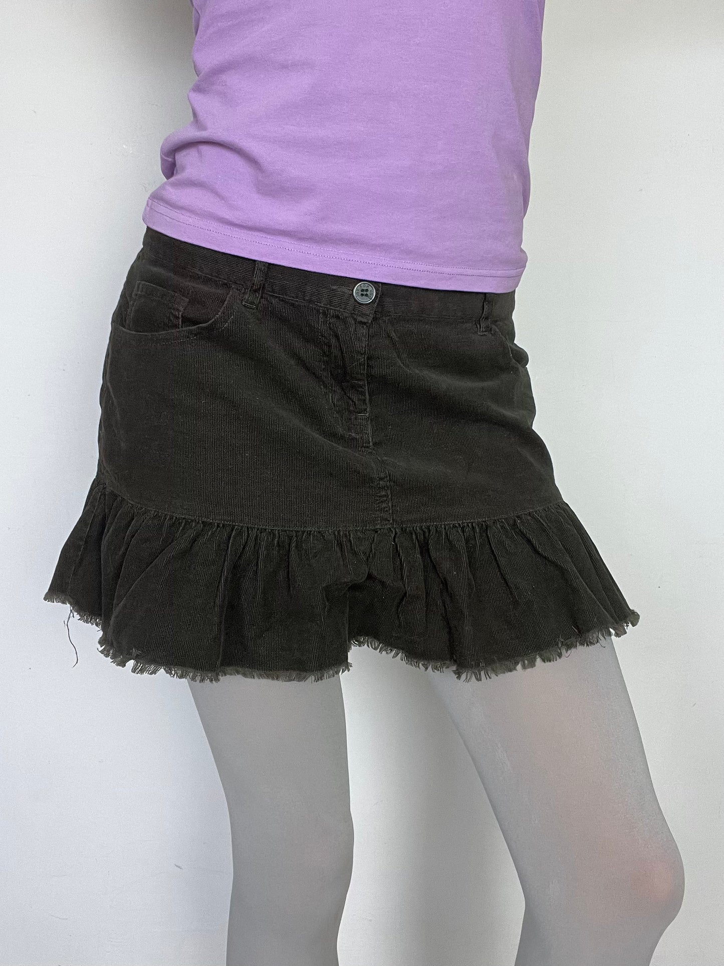 ruffle mini skirt, S/M