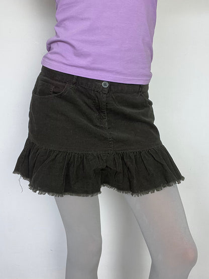 ruffle mini skirt, S/M