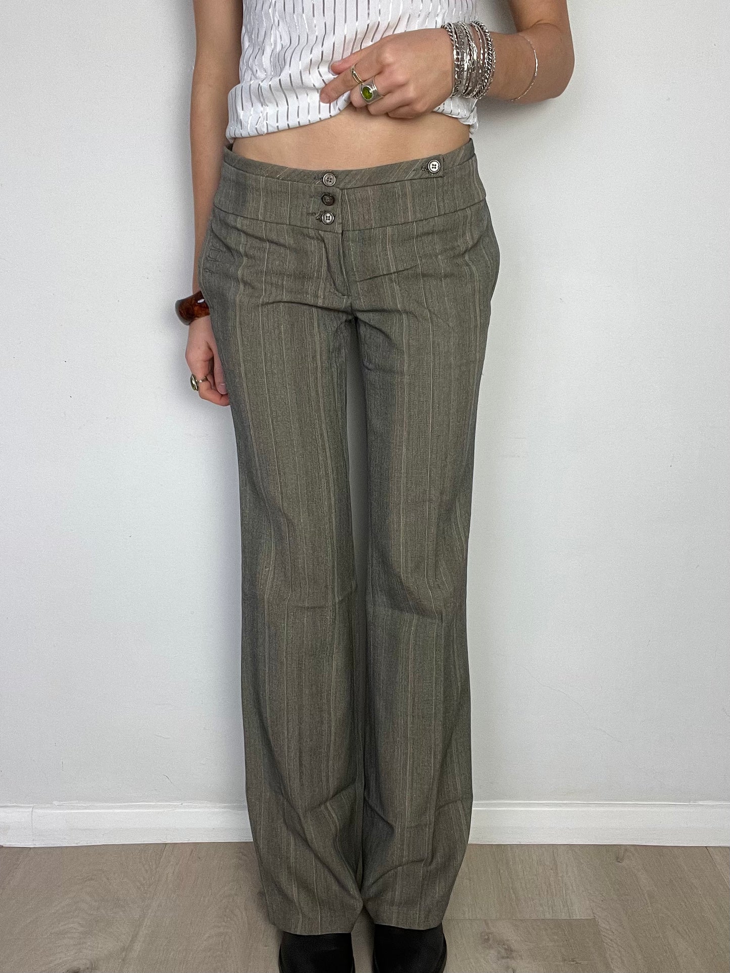 striped suit trousers, S/M