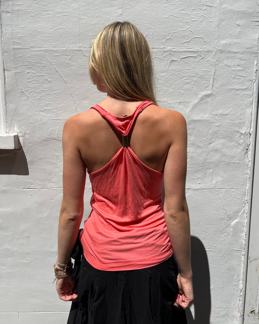 Morgan de toi pink cowl neck top