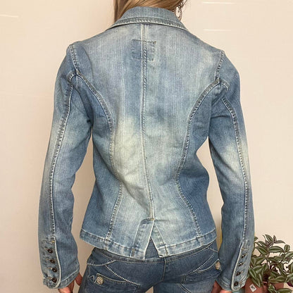 'Diesel' lightwash denim button up blazer