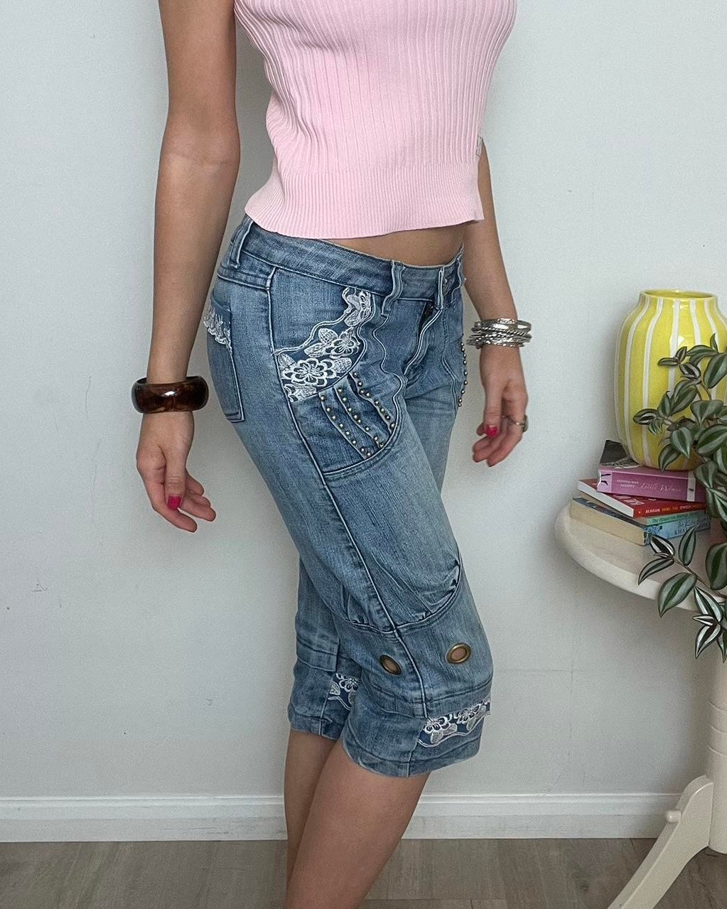 vintage 00s denim capris