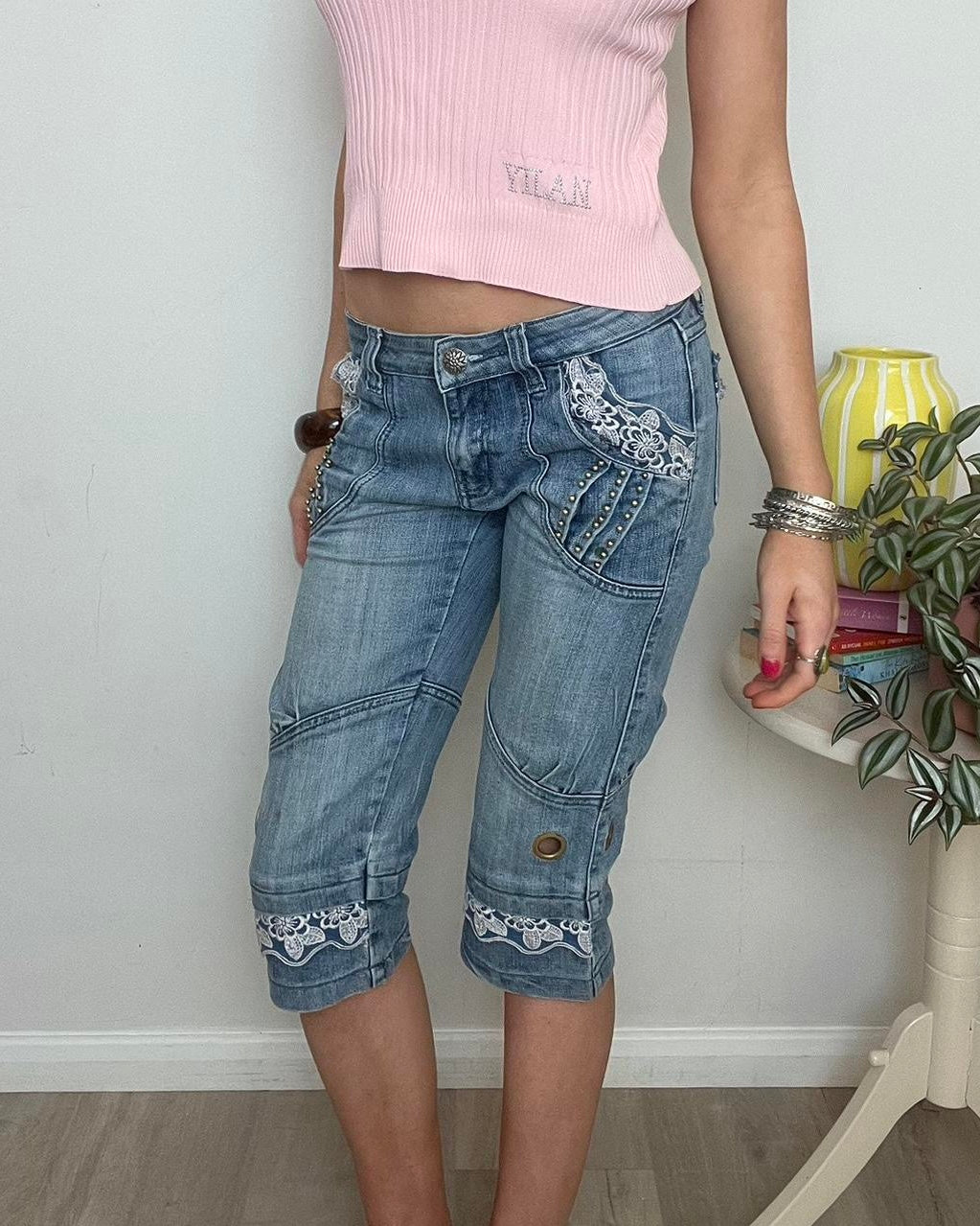 vintage 00s denim capris