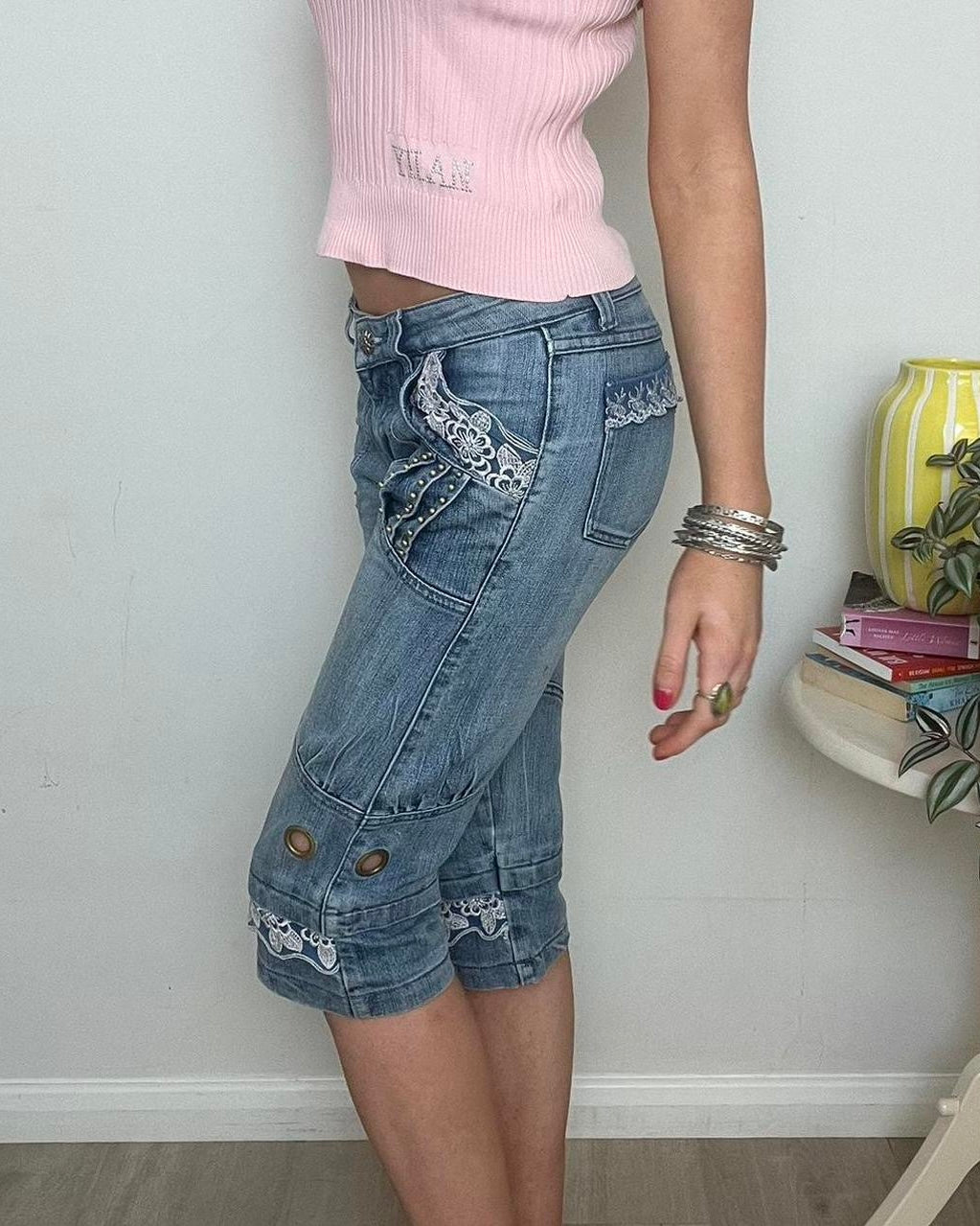 vintage 00s denim capris